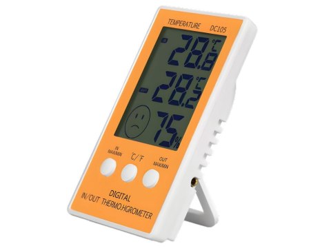 Termometr higrometr cyfrowy z sondą in/out lcd temperatura wilgotność