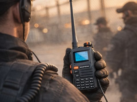 Krótkofalówka baofeng uv-k61 pro duży zasięg do 30km latarka 2600mah