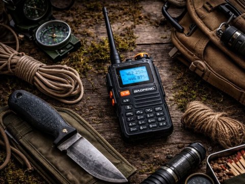 Krótkofalówka baofeng uv-k61 pro duży zasięg do 30km latarka 2600mah