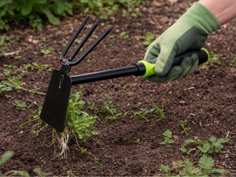 Motyka ogrodowa grabka ręczna mała do pielenia roślin spulchniania DIVODV