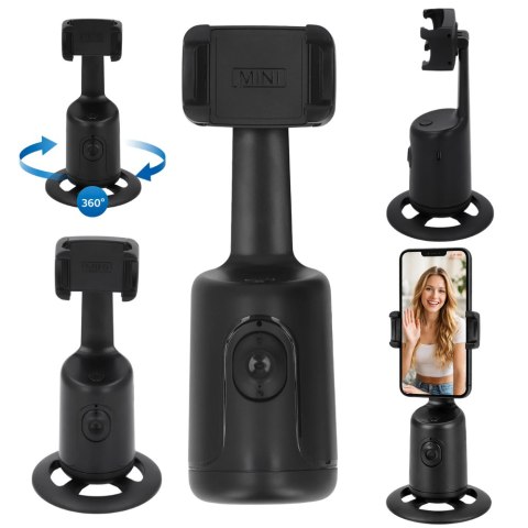 Obrotowy statyw do telefonu stabilizator 360° śledzenie twarzy auto face