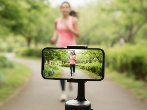 Obrotowy statyw do telefonu stabilizator 360° śledzenie twarzy auto face