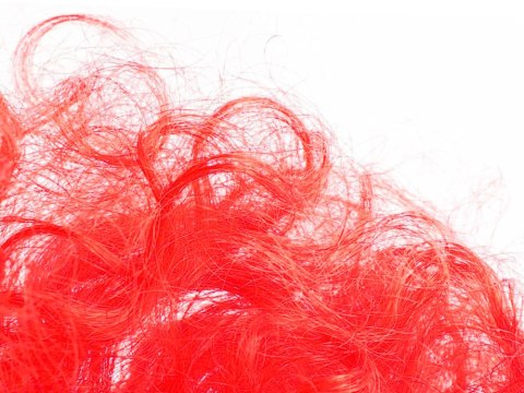 Peruka kibica afro loki biało czerwona nakrycie na głowę polska mecz