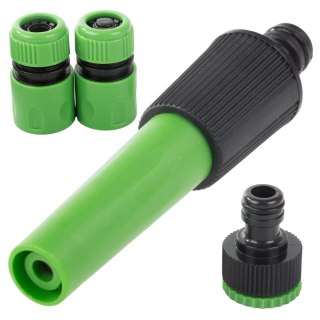 Zestaw zraszający do węża ogrodowego pistolet + szybkozłączki adapter kran