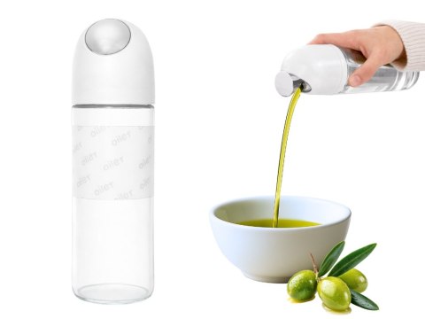 Butelka dozownik na oliwę szklany grawitacyjny do oleju octu wina 510 ml