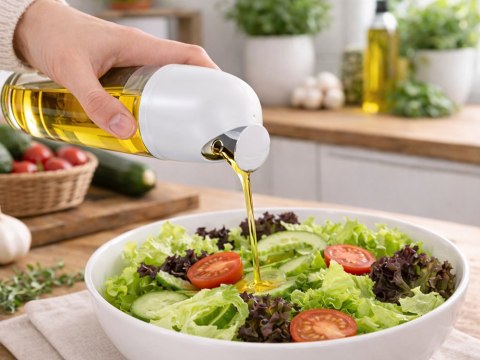 Butelka dozownik na oliwę szklany grawitacyjny do oleju octu wina 510 ml