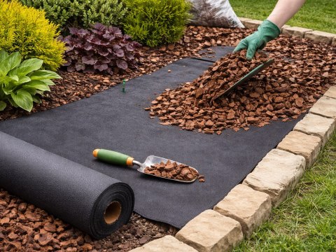 Gruba agrowłóknina 50g 1,5m x 10m antchwastowa mata ściółkująca czarna