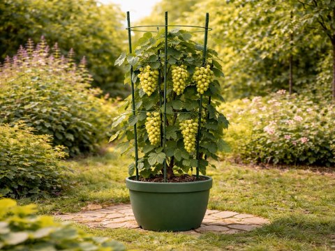 Podpora pierścieniowa do roślin 90cm obręcz do kwiatów 3 pierścienie DIVODV