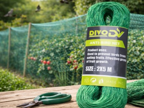 Siatka na ptaki ochronna przeciw ptakom 2x5m na ogród drzewa owoce mocna