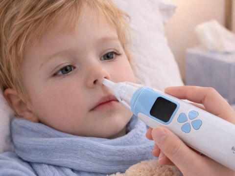 Aspirator do nosa dla dzieci odciągacz katar elektryczny usb 4 końcówki