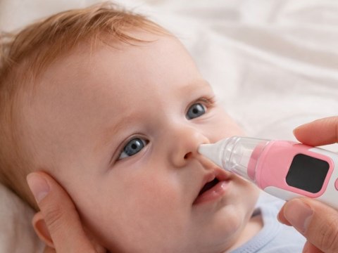 Aspirator do nosa dla dzieci odciągacz katar elektryczny usb 4 końcówki