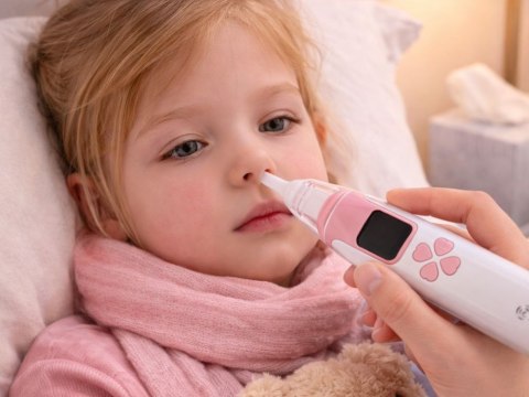 Aspirator do nosa dla dzieci odciągacz katar elektryczny usb 4 końcówki