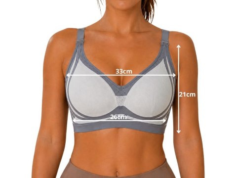 Biustonosz sportowy damski push up modelujący bezszwowy wkładki rozmiar m