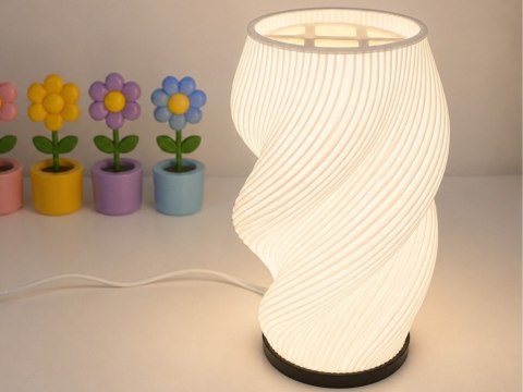 Lampka stołowa z wazonem na kwiaty dekoracyjna 2 w 1 led rgb pilot lampa