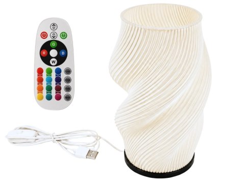 Lampka stołowa z wazonem na kwiaty dekoracyjna 2 w 1 led rgb pilot lampa