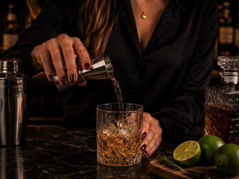 Miarka barmańska 25/50 ml kieliszek miarka dwustronna alkohol drinki jigger