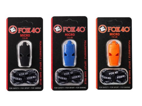 Gwizdek sędziowski fox 40 micro 110 db kolorowe sznurek ustnik mecz trening