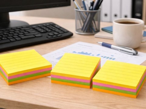 Karteczki samoprzylepne liniowane 100 kartek notes samoprzylepny sticky