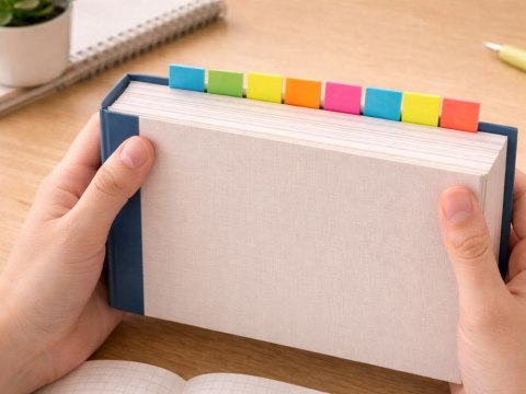 Karteczki samoprzylepne zakładki znaczniki do książek czytania kolorowe