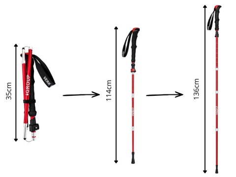 Kije trekkingowe składane kijki do chodzenia po górach nordic walking lekki