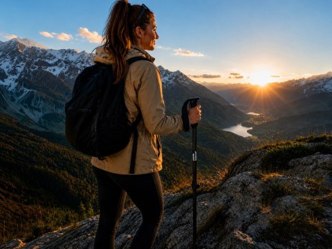 Kije trekkingowe składane regulowane lekkie do chodzenia wygodne w góry