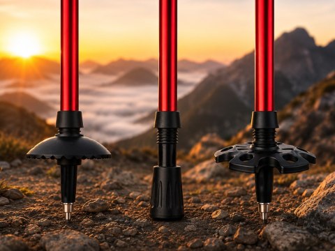 Kije trekkingowe składane regulowane lekkie do chodzenia wygodne w góry