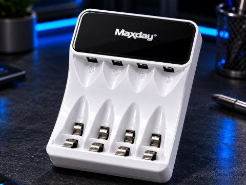 Ładowarka do akumulatorków aa aaa lcd + 4 akumulatorki aaa kabel usb-c