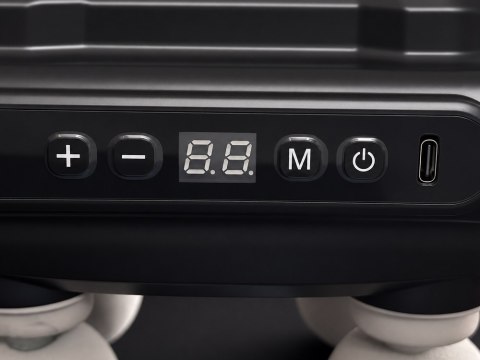 Masażer do ciała mocny 4 głowice 20 stopni siły + 6 trybów impulsowych usb