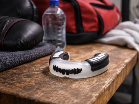 Ochraniacz na zęby pojedynczy szczęka bokserska boks mma sport + etui