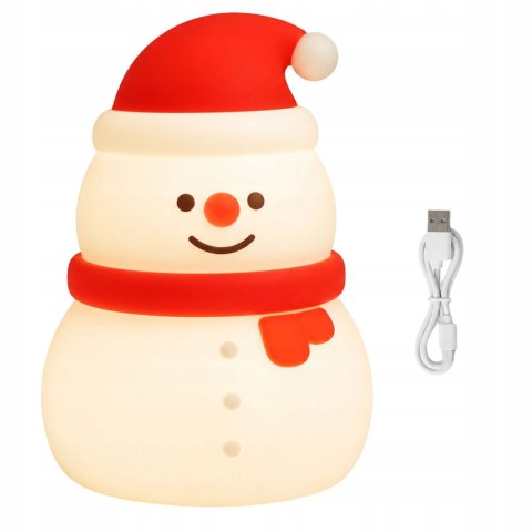 Lampka led bałwanek świąteczna silikon usb 3 tryby do zawieszenia dekoracja