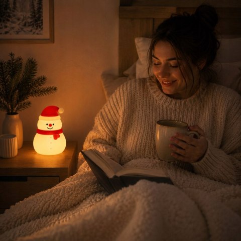 Lampka led bałwanek świąteczna silikon usb 3 tryby do zawieszenia dekoracja