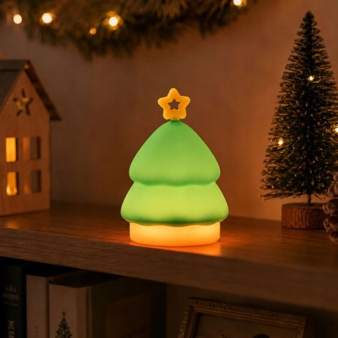 Lampka led choinka świąteczna silikon usb 3 tryby do zawieszenia dekoracja