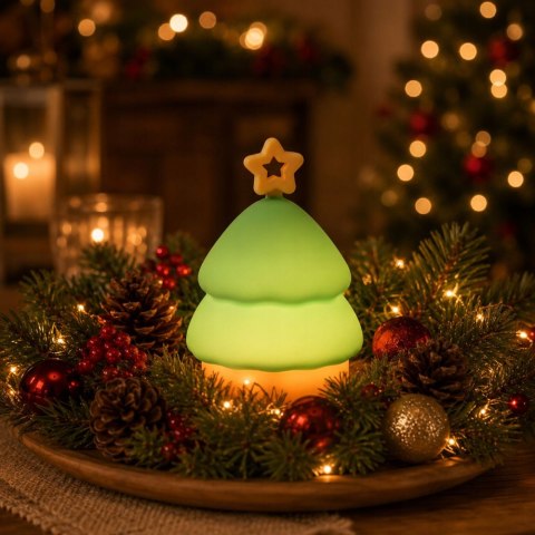 Lampka led choinka świąteczna silikon usb 3 tryby do zawieszenia dekoracja