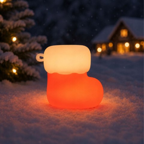 Lampka led skarpeta świąteczna silikon usb 3 tryby do zawieszenia dekoracja