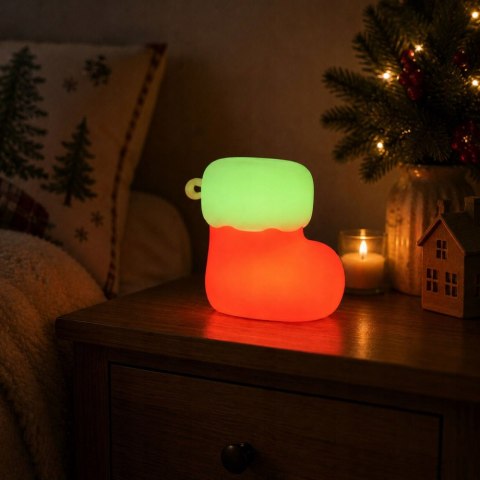 Lampka led skarpeta świąteczna silikon usb 3 tryby do zawieszenia dekoracja