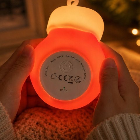 Lampka led skarpeta świąteczna silikon usb 3 tryby do zawieszenia dekoracja