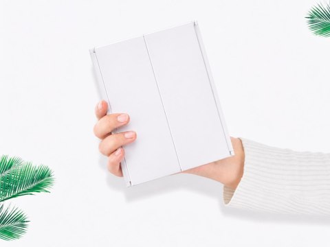 Lusterko składane z podstawką kosmetyczne do makijażu podświetlane led