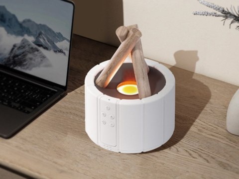 Nawilżacz powietrza usb dyfuzor z led rgb kominek mgiełka zapachowa ogień