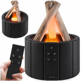 Nawilżacz powietrza usb dyfuzor z led rgb kominek mgiełka zapachowa ogień