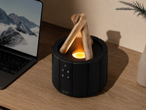 Nawilżacz powietrza usb dyfuzor z led rgb kominek mgiełka zapachowa ogień