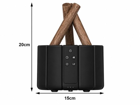 Nawilżacz powietrza usb dyfuzor z led rgb kominek mgiełka zapachowa ogień
