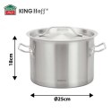 GARNEK GASTRONOMICZNY Z POKRYWĄ STALOWĄ Ø25cm 9L KINGHOFF KH-2021