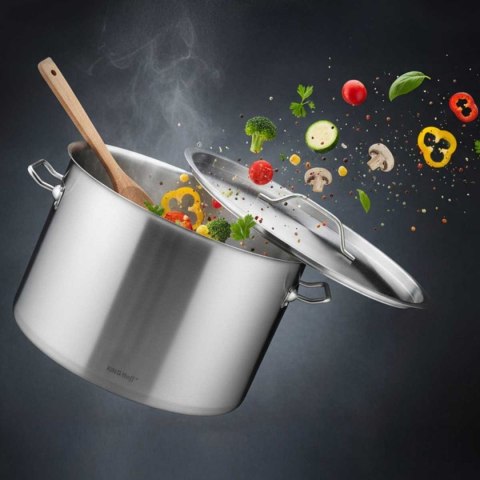 GARNEK GASTRONOMICZNY Z POKRYWĄ STALOWĄ Ø30cm 14L KINGHOFF KH-2022