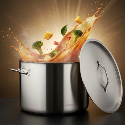 GARNEK GASTRONOMICZNY Z POKRYWĄ STALOWĄ Ø32cm 17L KINGHOFF KH-2023