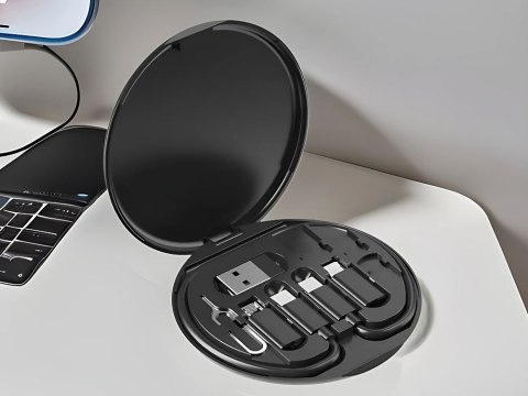 Zestaw adapterów 5w1 szpilka do telefonu w etui usb-c micro usb usb typ a