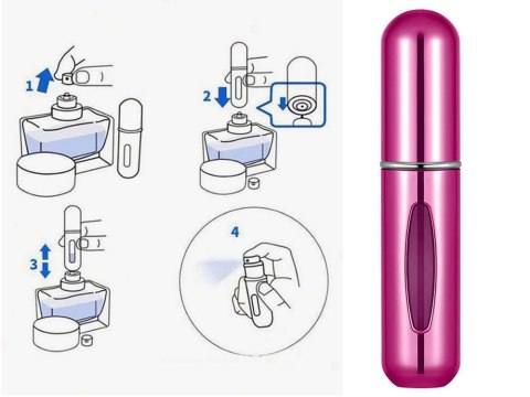 Atomizer podróżny z rozpylaczem do perfum flakon 5ml dozownik na perfumy