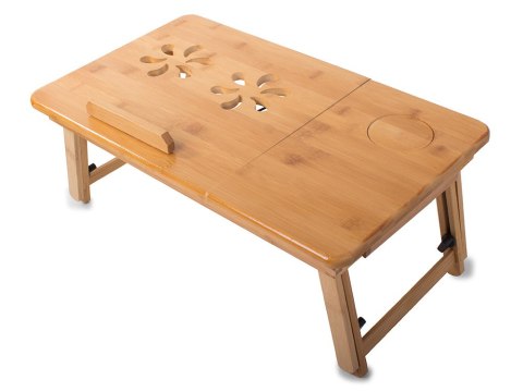 Stolik pod laptopa bambusowy do łóżka podstawka