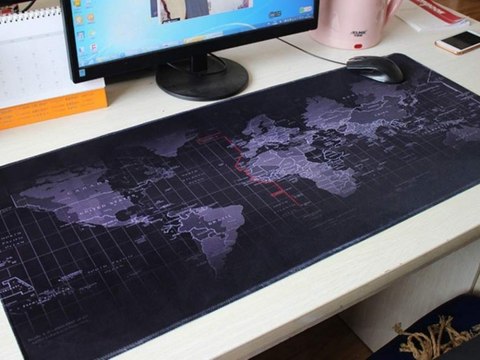 Duża podkładka pod mysz gamingowa mapa 90x40 biuro