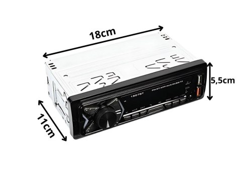 Radio samochodowe bluetooth usb aux sd 1-din zestaw głośnomówiący pilot