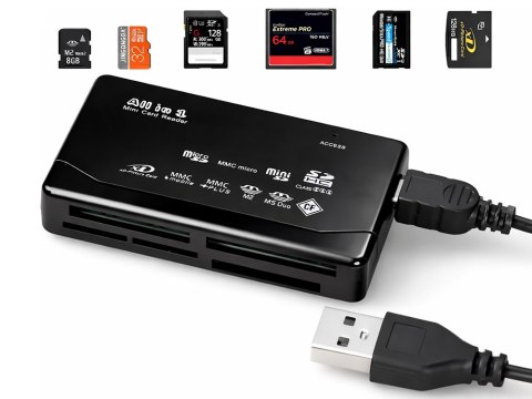 CZYTNIK KART PAMIĘCI DO APARATU USB MULTI CF SD MICRO SD XD MS MMC